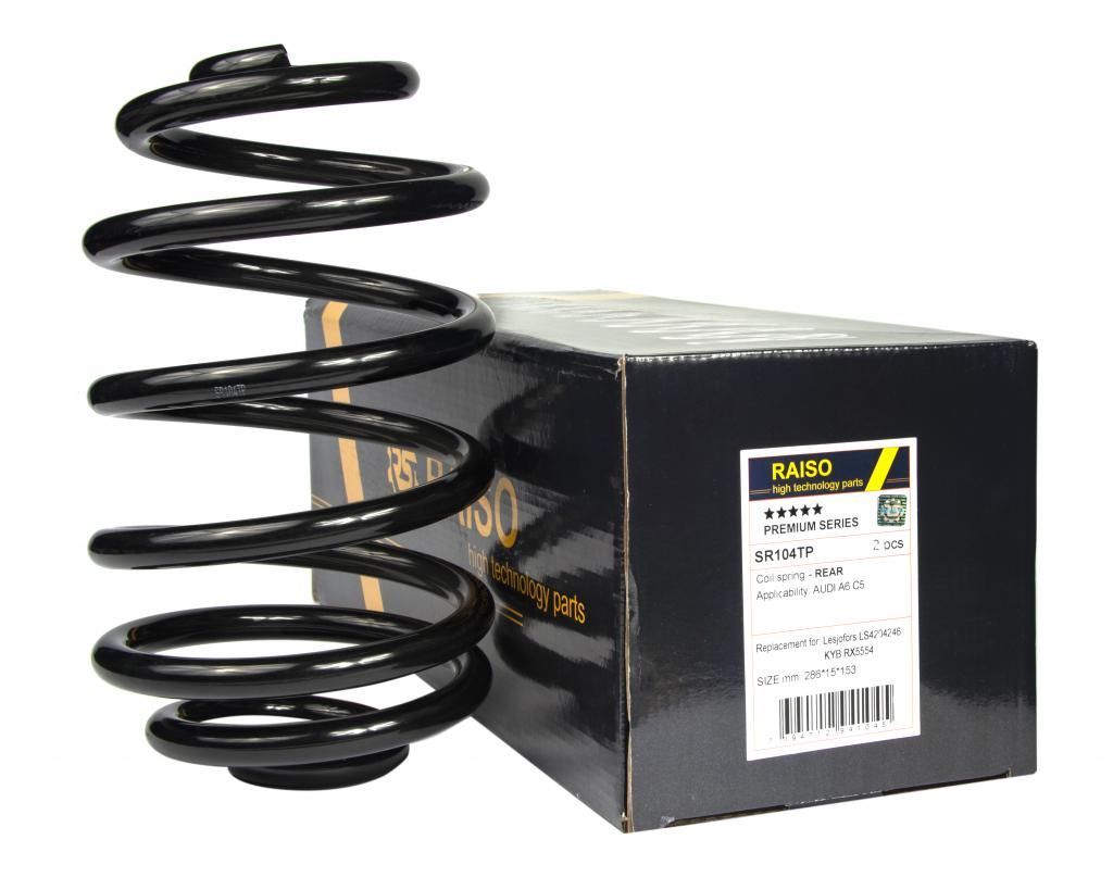 Задня пружина для Audi A6 C5 97-05, RAISO (SR104TP) Задня пружина для Audi A6 C5 97-05, RAISO (SR104TP)