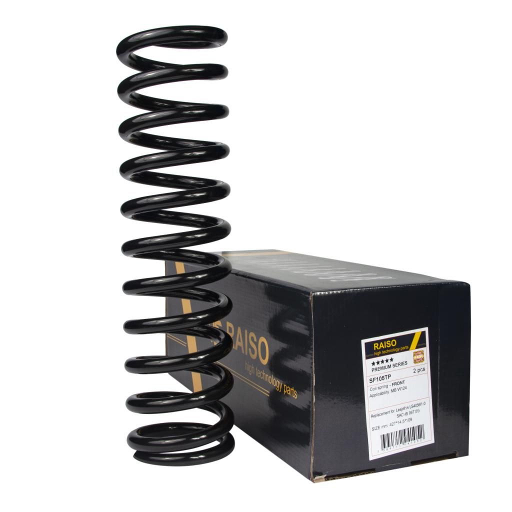 Пружина передня MB W124 1985-, RAISO (SF105TP) Пружина передня MB W124 1985-, RAISO (SF105TP)