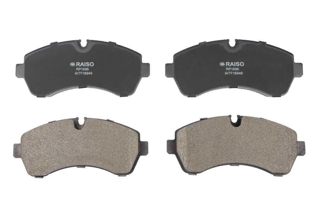 Передні гальмівні колодки для Sprinter/Crafter (спарка) 06-, RAISO (RP1696) Передні гальмівні колодки для Sprinter/Crafter (спарка) 06-, RAISO (RP1696)