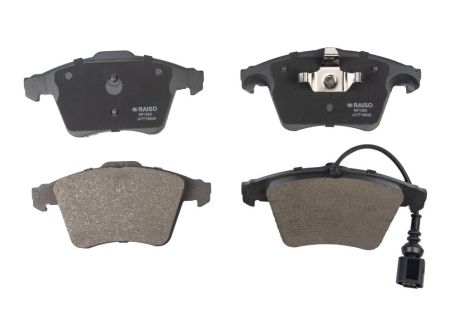 Передні гальмівні колодки диск. VW T5 (з датчиком) 03-, RAISO (RP1555) Передні гальмівні колодки диск. VW T5 (з датчиком) 03-, RAISO (RP1555)