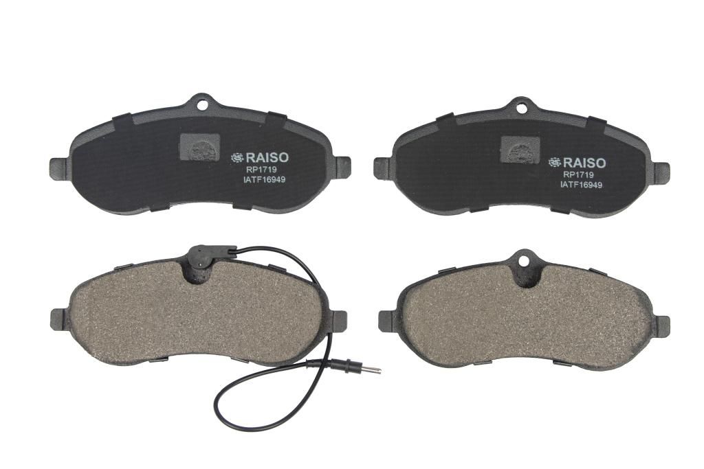 Передние дисковые тормозные колодки с датчиком для Jumpy II/Expert II/Scudo 07-, RAISO (RP1719) Передние дисковые тормозные колодки с датчиком для Jumpy II/Expert II/Scudo 07-, RAISO (RP1719)