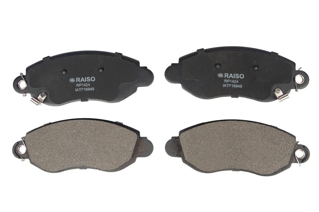 Передні дискові гальмівні колодки для Transit (V184) (RWD) 00-06, RAISO (RP1424) Передні дискові гальмівні колодки для Transit (V184) (RWD) 00-06, RAISO (RP1424)