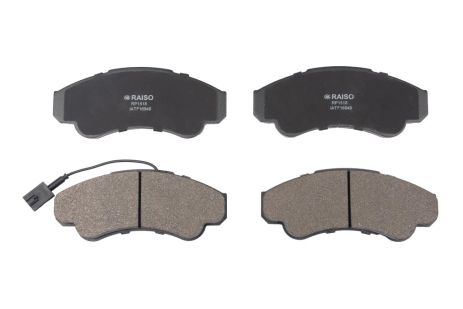 Передние тормозные колодки для Jumper/Ducato/Boxer (с датчиком) 94-, RAISO (RP1518) Передние тормозные колодки для Jumper/Ducato/Boxer (с датчиком) 94-, RAISO (RP1518)