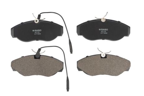 Передние дисковые тормозные колодки для Jumper/Ducato/Boxer (с датчиками) 94-06, RAISO (RP1105) Передние дисковые тормозные колодки для Jumper/Ducato/Boxer (с датчиками) 94-06, RAISO (RP1105)
