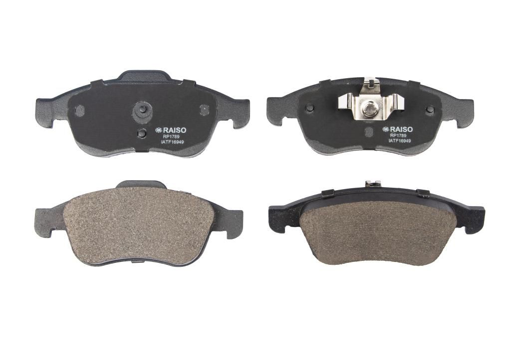 Передні дискові гальмівні колодки Megane III/Duster/Dokker 09-, RAISO (RP1789) Передні дискові гальмівні колодки Megane III/Duster/Dokker 09-, RAISO (RP1789)