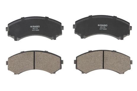 Передні дискові гальмівні колодки для Mitsubishi Grandis 04-11/Pajero 90-, RAISO (RP1176) Передні дискові гальмівні колодки для Mitsubishi Grandis 04-11/Pajero 90-, RAISO (RP1176)