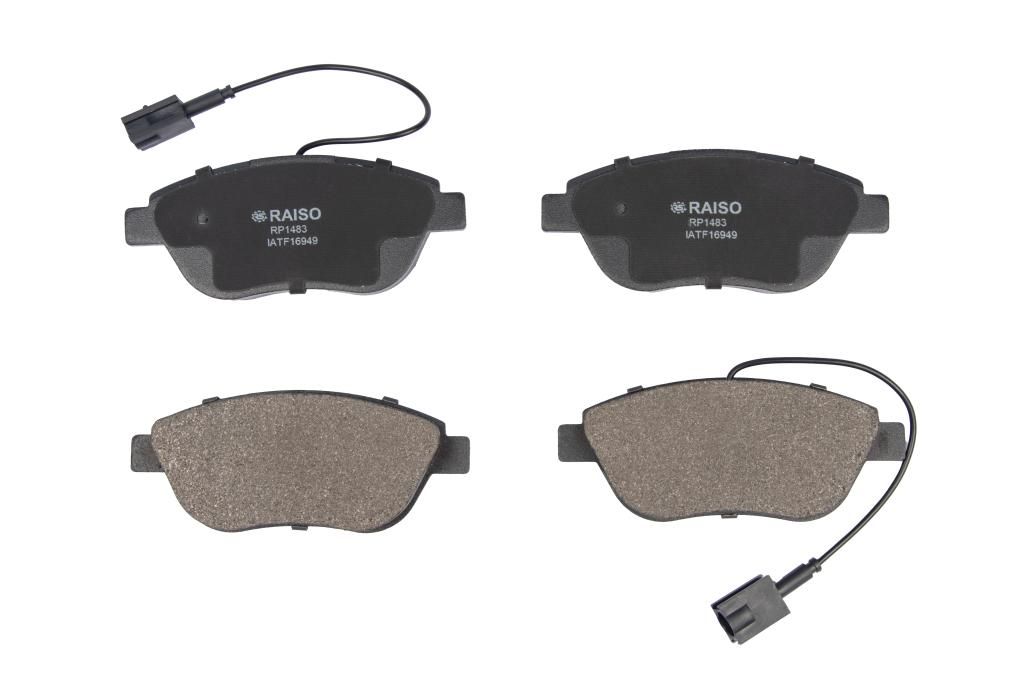 Передние тормозные колодки диск. Doblo/Combo (с датчиками) 01-, RAISO (RP1483) Передние тормозные колодки диск. Doblo/Combo (с датчиками) 01-, RAISO (RP1483)