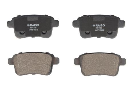 Задние дисковые тормозные колодки для Kangoo 08-, RAISO (RP1786) Задние дисковые тормозные колодки для Kangoo 08-, RAISO (RP1786)