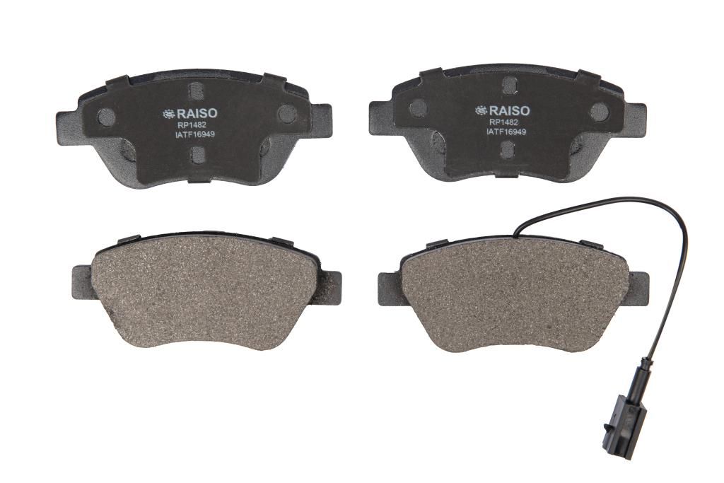 Дискові гальмівні колодки передні для Doblo (з датчиком) 05-10, RAISO (RP1482) Дискові гальмівні колодки передні для Doblo (з датчиком) 05-10, RAISO (RP1482)