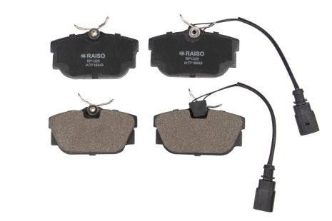 Дисковые задние тормозные колодки Sharan/T4/Galaxy/Alhambra (с датчиками) 90-10, RAISO (RP1326) Дисковые задние тормозные колодки Sharan/T4/Galaxy/Alhambra (с датчиками) 90-10, RAISO (RP1326)