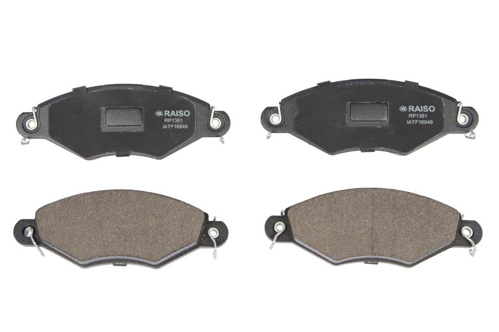 Передні гальмівні колодки диск. Peugeot 206/306 94-, RAISO (RP1361) Передні гальмівні колодки диск. Peugeot 206/306 94-, RAISO (RP1361)