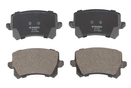 Задні дискові гальмівні колодки Passat B6/Sharan/Tiguan 05-, RAISO (RP1763) Задні дискові гальмівні колодки Passat B6/Sharan/Tiguan 05-, RAISO (RP1763)