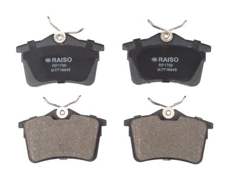 Задние тормозные дисковые колодки для Berlingo/Partner 08-, RAISO (RP1799) Задние тормозные дисковые колодки для Berlingo/Partner 08-, RAISO (RP1799)