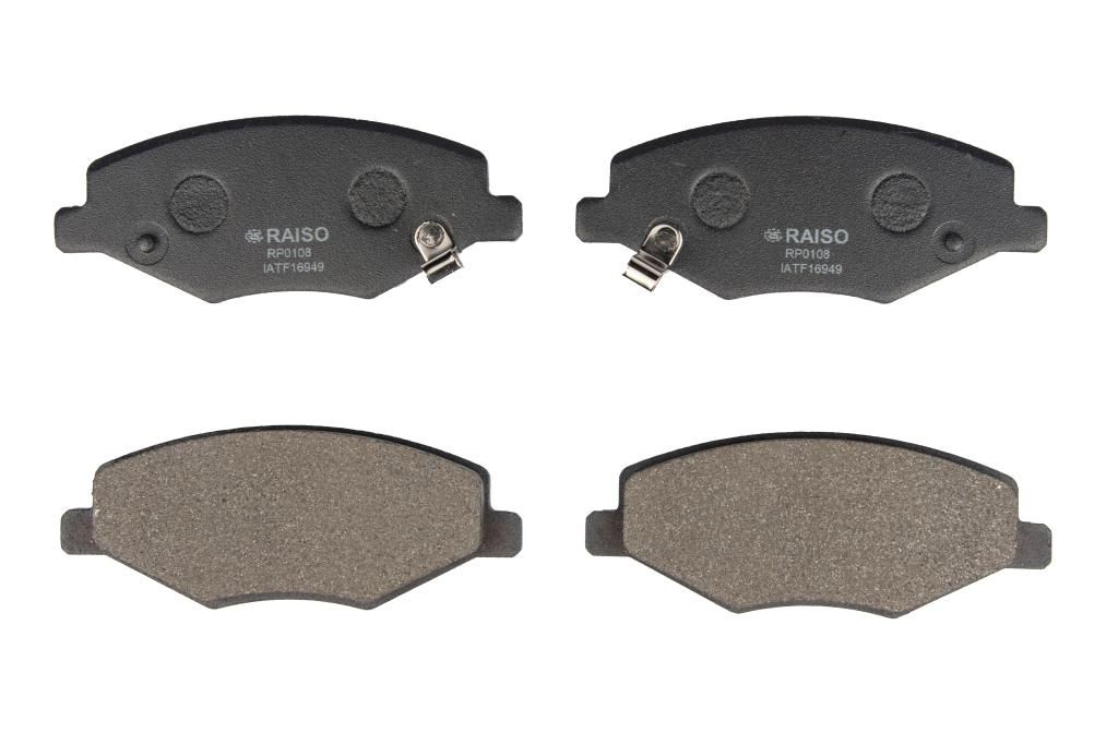 Передние диск. тормозные колодки для Amulet 2003-2011, RAISO (RP0108) Передние диск. тормозные колодки для Amulet 2003-2011, RAISO (RP0108)