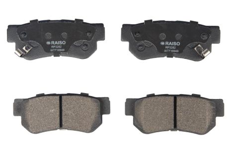 Задние дисковые тормозные колодки Tucson/Santa Fe/Getz/Sonata/Sportage/Carens 98-12, RAISO (RP3282) Задние дисковые тормозные колодки Tucson/Santa Fe/Getz/Sonata/Sportage/Carens 98-12, RAISO (RP3282)