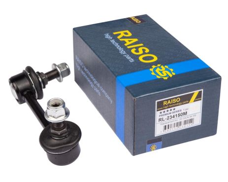 Правая передняя стойка стабилизатора Mazda 323/626/RX-8/Ford Probe II (USA) 91-12, RAISO (RL234150M)