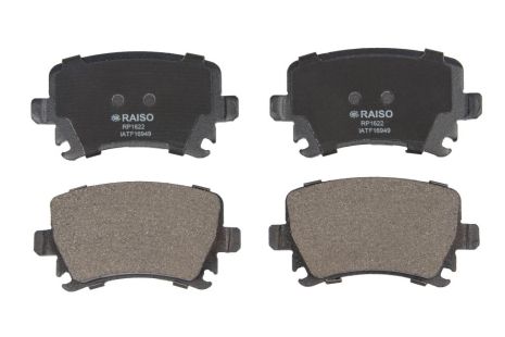 Задние тормозные колодки Caddy III/Golf V/Audi A4 03-, RAISO (RP1622) Задние тормозные колодки Caddy III/Golf V/Audi A4 03-, RAISO (RP1622)