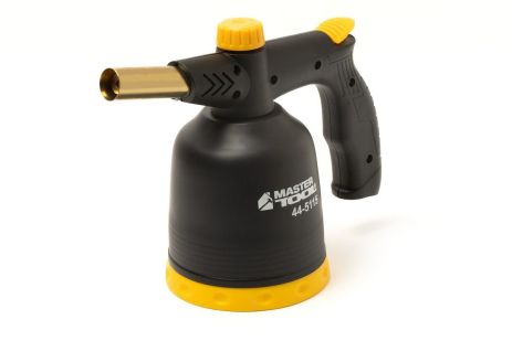 Газова лампа-паяльник з п’єзопал/kрутіння 360°, Ø 20.2 мм, 1300°С, 1.7 кВт, 123 г/год, MASTERTOOL 44-5115