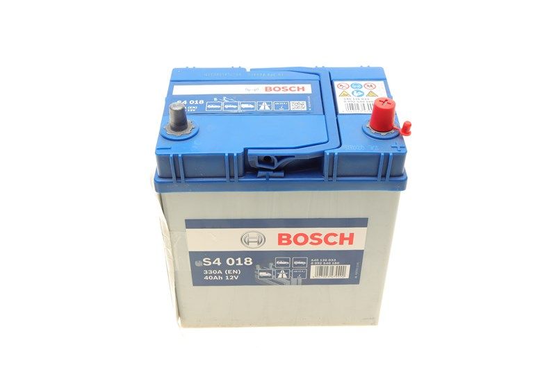 Аккумулятор 40Ah-12v (S4018) (187x127x227), поляр. обратная, EN330 Азия, тонкие клеммы, CHEVROLET EC0730001, TOYOTA 288002604 Аккумулятор 40Ah-12v (S4018) (187x127x227), поляр. обратная, EN330 Азия, тонкие клеммы, CHEVROLET EC0730001, TOYOTA 288002604