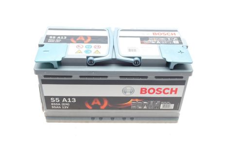 Аккумулятор 95Ah-12v AGM (S5A13) (353x175x190), r, EN850, HYUNDAI 37110A9902/RENAULT 244106169R, BOSCH (0092S)