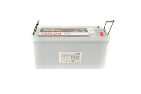 Аккумулятор 225Ah-12v BOSCH (T5080) (518x276x242),полярность обратная (3),EN1150