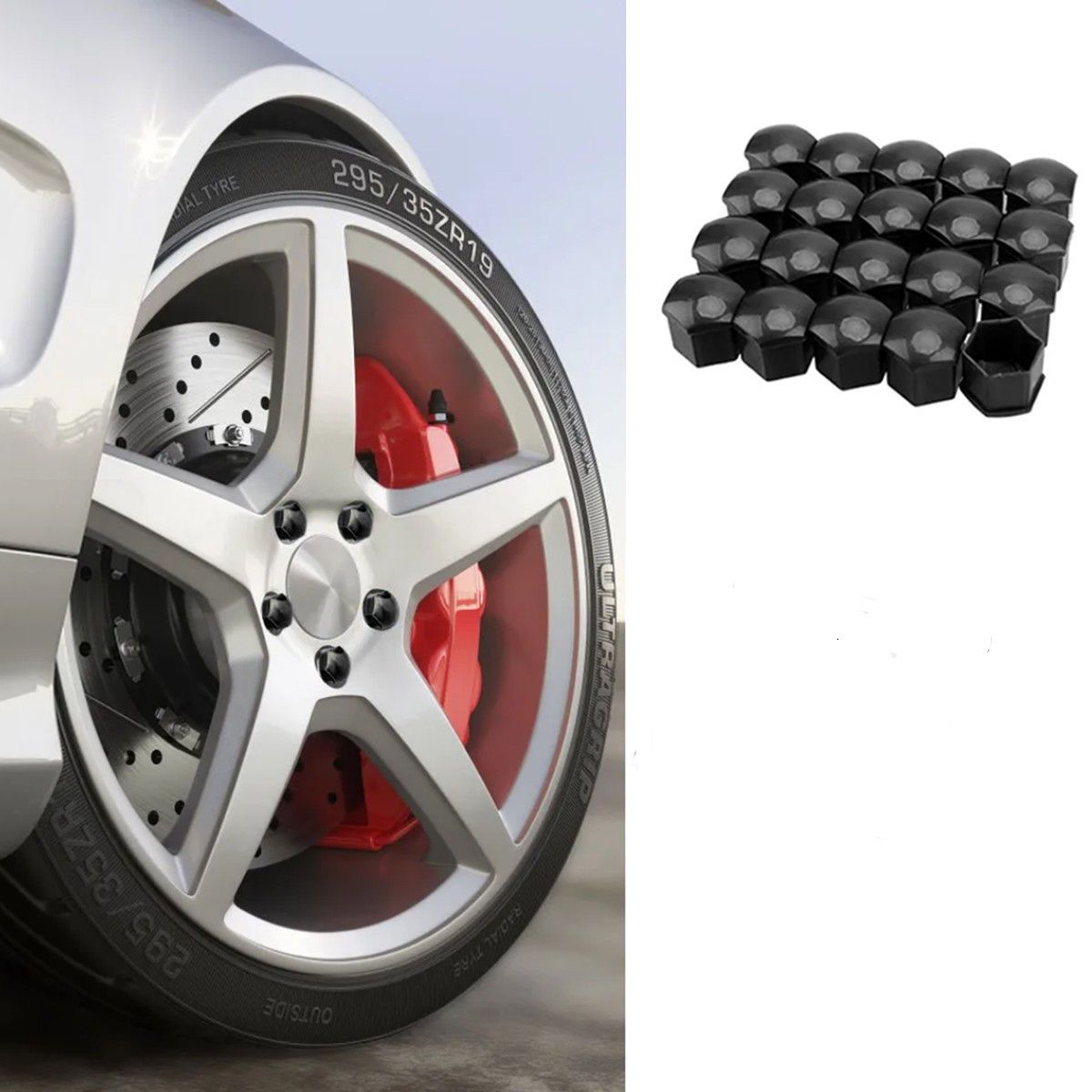 Ковпачки для коліс 17 мм комплект чорні Ковпачки для коліс 17 мм комплект чорні