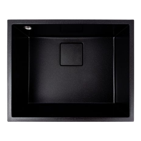 Кухонная гранитная мойка 5444 AMELI VALESO черный металлик, под столешницу