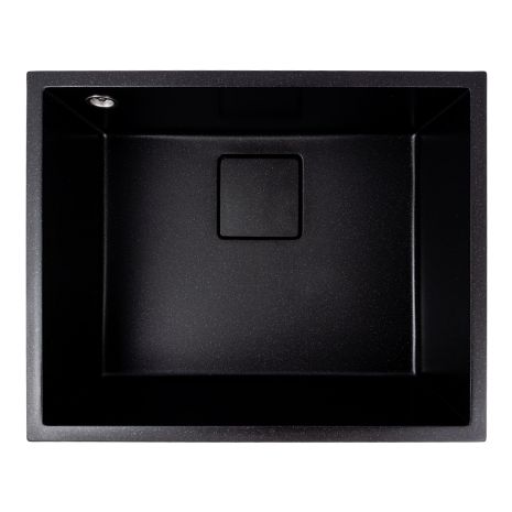 Кухонная гранитная мойка 5444 AMELI VALESO черный металлик, под столешницу