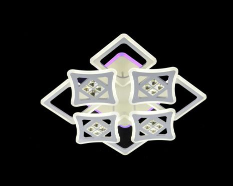 Люстра світлодіодна акрилова VALESO V 3167-4+4C WH з дистанційним управлінням