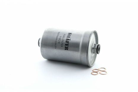 Фильтр топливный для Audi, Ford, Saab, VW, Volvo (1.6-2.6 л., 1978-2000 гг.) с четырьмя кольцами, SHAFER (FM28)