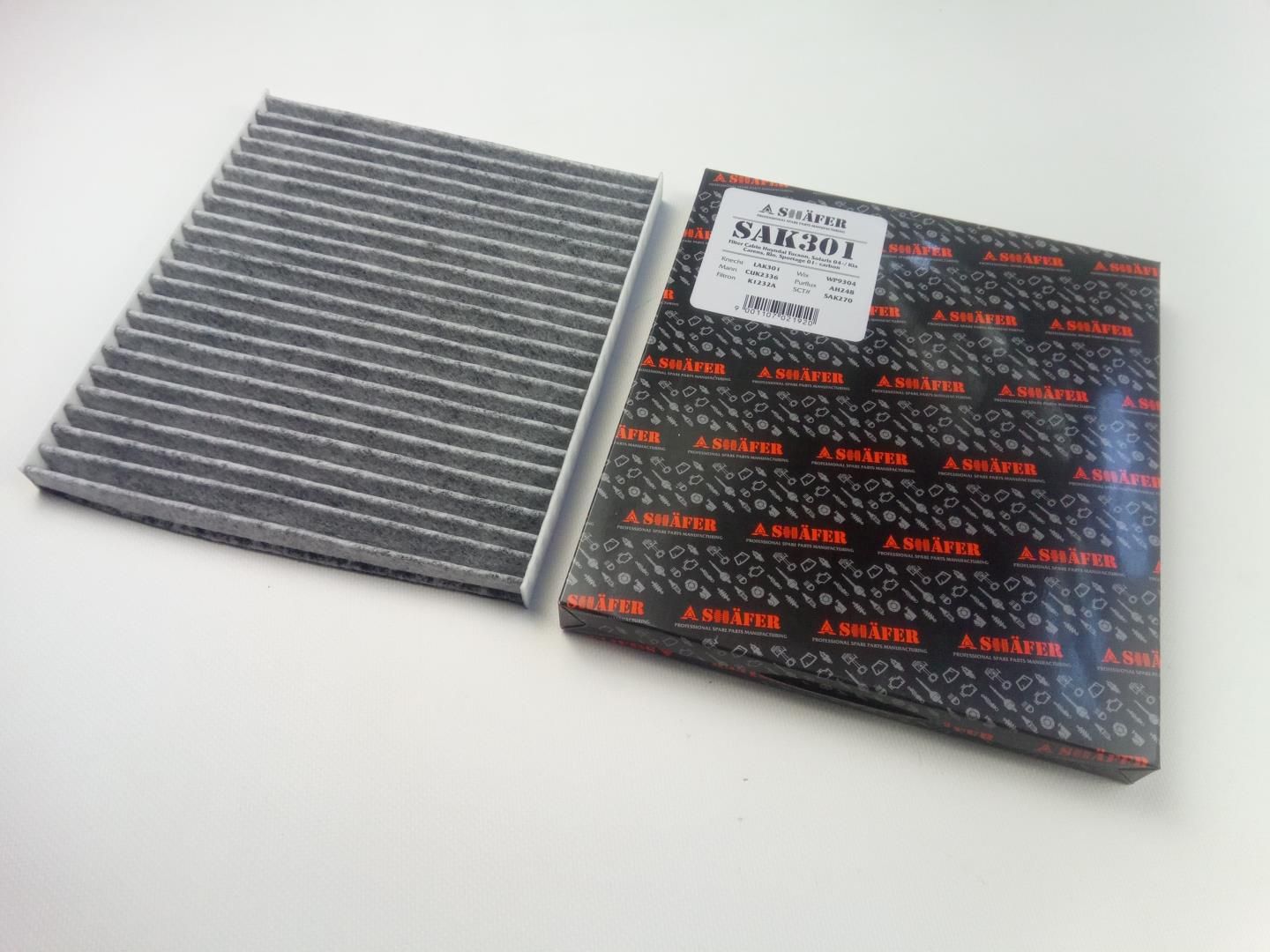 Салонний фільтр для Hyundai Tucson, Solaris (04-) / Kia Carens, Rio, Sportage (з 01 року), 227x201x17, SHAFER (SAK301) Салонний фільтр для Hyundai Tucson, Solaris (04-) / Kia Carens, Rio, Sportage (з 01 року), 227x201x17, SHAFER (SAK301)