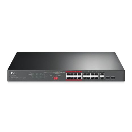 Сетевой коммутатор TP-LINK TL-SL1218MP 16x1FE/PoE+ 192W 2xGE 2xcomboGE/SFP 19" 1U