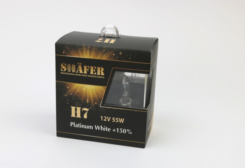 Галогеновая лампа H7 12V55W Platinum White +150%, комплект, SHAFER (SL3007P) Галогеновая лампа H7 12V55W Platinum White +150%, комплект, SHAFER (SL3007P)