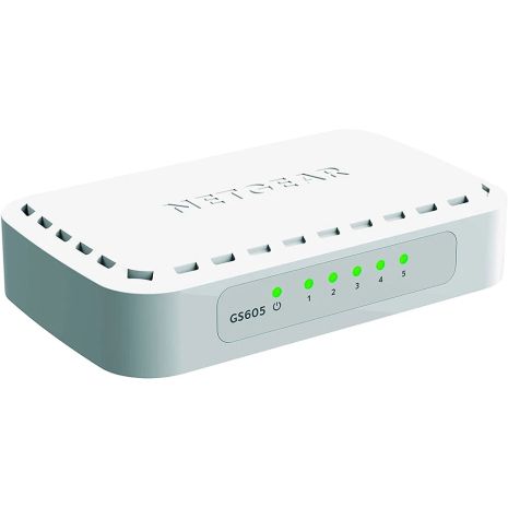 NETGEAR GS605 Коммутатор 5xGE, неуправляемый NETGEAR GS605 Коммутатор 5xGE, неуправляемый