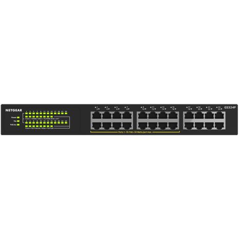 Некерований комутатор NETGEAR GS324P з 16xGE PoE+(190Вт) і 8xGE портами