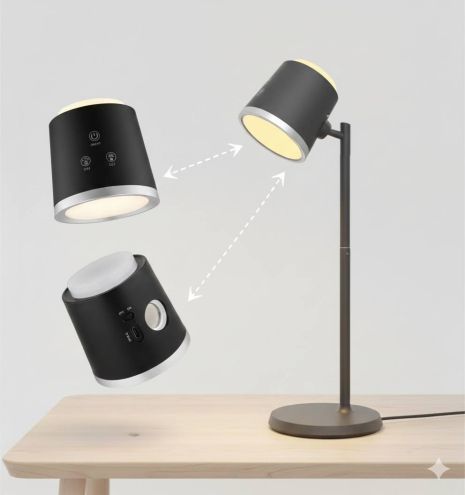 Функціональна світлодіодна настільна лампа Sirius BL-1005 чорна Функціональна світлодіодна настільна лампа Sirius BL-1005 чорна