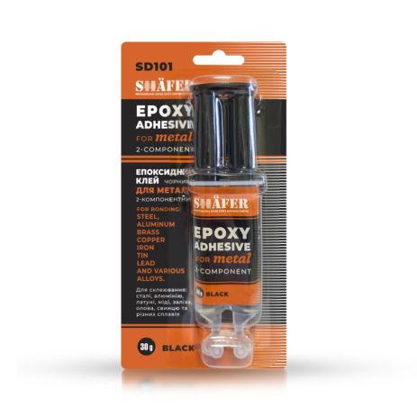 Клей для металла эпоксидный черный 2х-компонентный 30 гр, SHAFER (SD101)