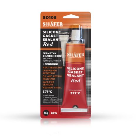 Герметик прокладка силиконовый высокотемпературный красный 85 г, SHAFER (SD108)