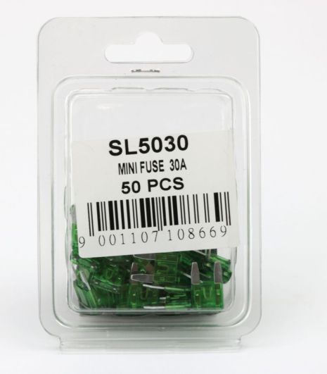 30A Mini предохранитель (50 шт, пластиковая упаковка), SHAFER (SL5030)