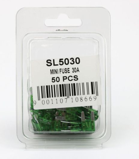 30A Mini предохранитель (50 шт, пластиковая упаковка), SHAFER (SL5030)
