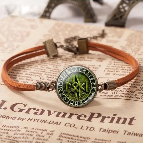 Браслет в виде глаза змеи Локи с рунами Loki Petite амулет оберег талисман