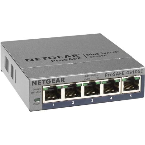 Керований комутатор NETGEAR GS105E, 5xGE, L2 Керований комутатор NETGEAR GS105E, 5xGE, L2