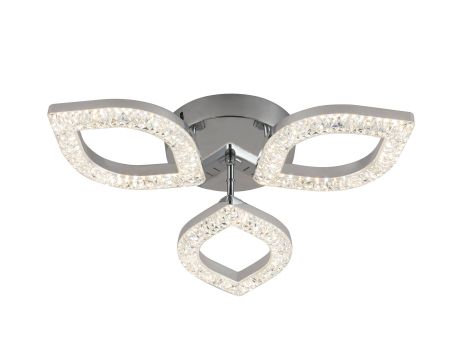 Люстра светодиодная акриловая Sirius 2721/3 CR 30W*2