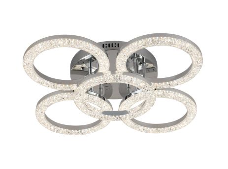 Світлодіодна акрилова люстра Sirius 2723/4+1BG CR 65W*2