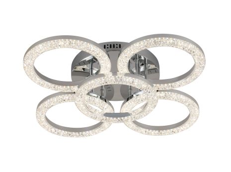 Світлодіодна акрилова люстра Sirius 2723/4+1BG CR 65W*2 Світлодіодна акрилова люстра Sirius 2723/4+1BG CR 65W*2