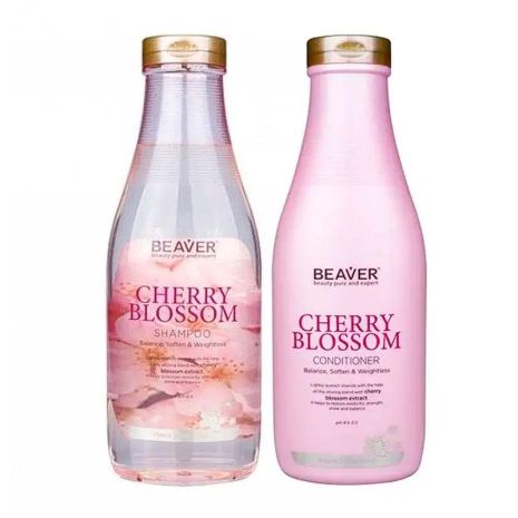 Набор Beaver Cherry Blossom для ежедневного применения шампунь и кондиционер с экстрактом сакуры, 2х730 мл Набор Beaver Cherry Blossom для ежедневного применения шампунь и кондиционер с экстрактом сакуры, 2х730 мл