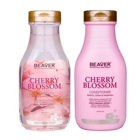 Набор для ежедневного применения Beaver Cherry Blossom шампунь и кондиционер с экстрактом сакуры, 2х350 мл