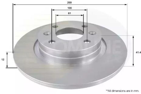Диск тормозной LADA LARGUS, SMART FORTWO, DACIA SANDERO, COMLINE (ADC2709) Диск тормозной LADA LARGUS, SMART FORTWO, DACIA SANDERO, COMLINE (ADC2709)