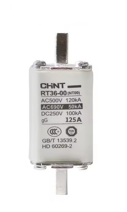Ножевой керамический DC предохранитель Chint RT36-00 125a 250v