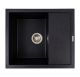 Кухонная гранитная мойка 5850 REYNA VALESO черный металлик
